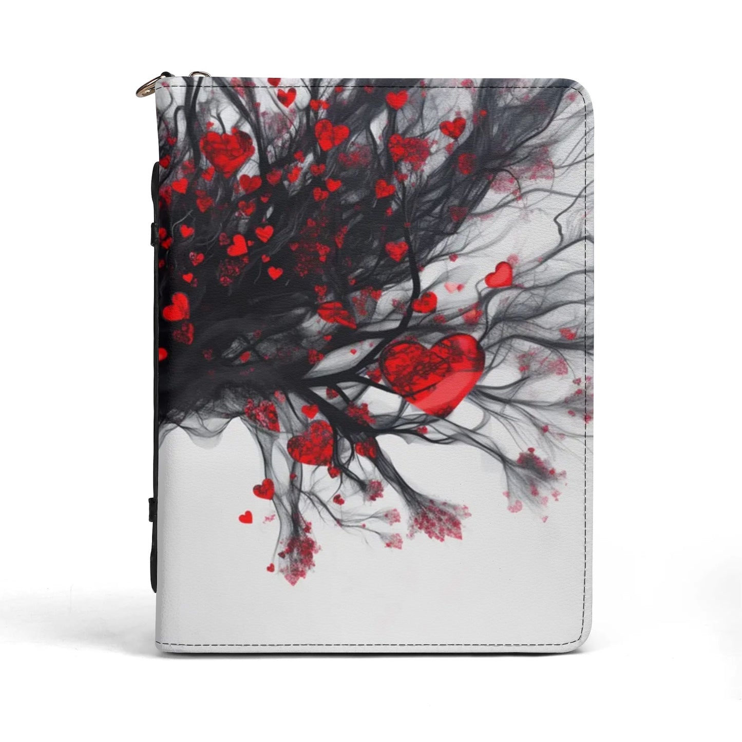 Red Hearts / Books briefcase with internal pockets