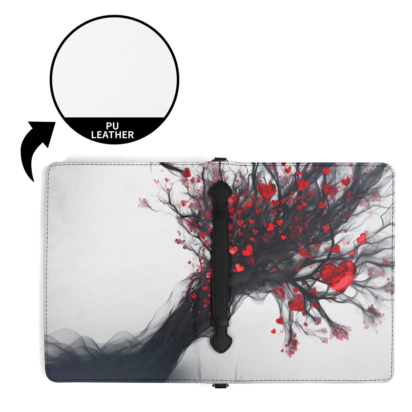 Red Hearts / Books briefcase with internal pockets