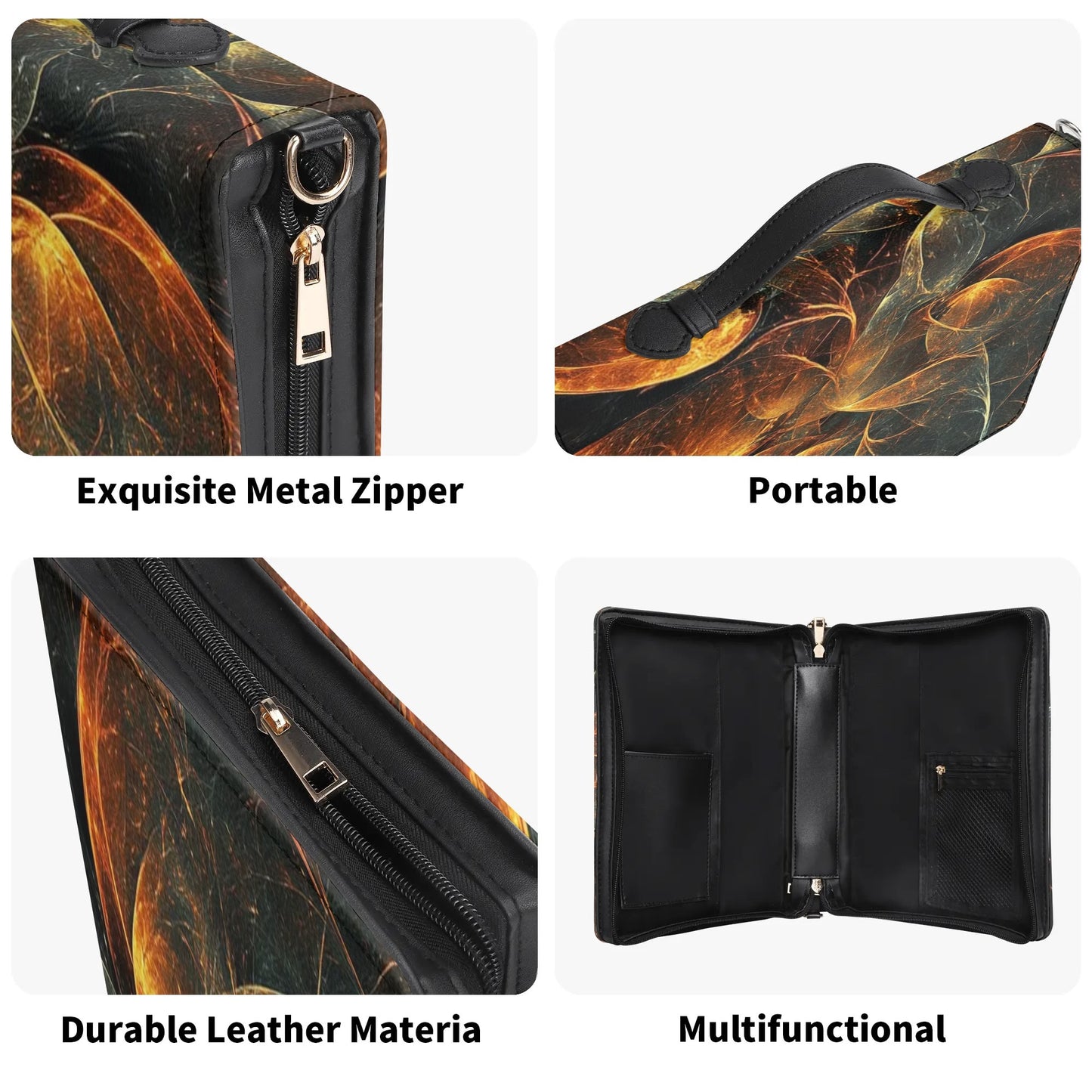 Autumn Leaves / Books briefcase with internal pockets