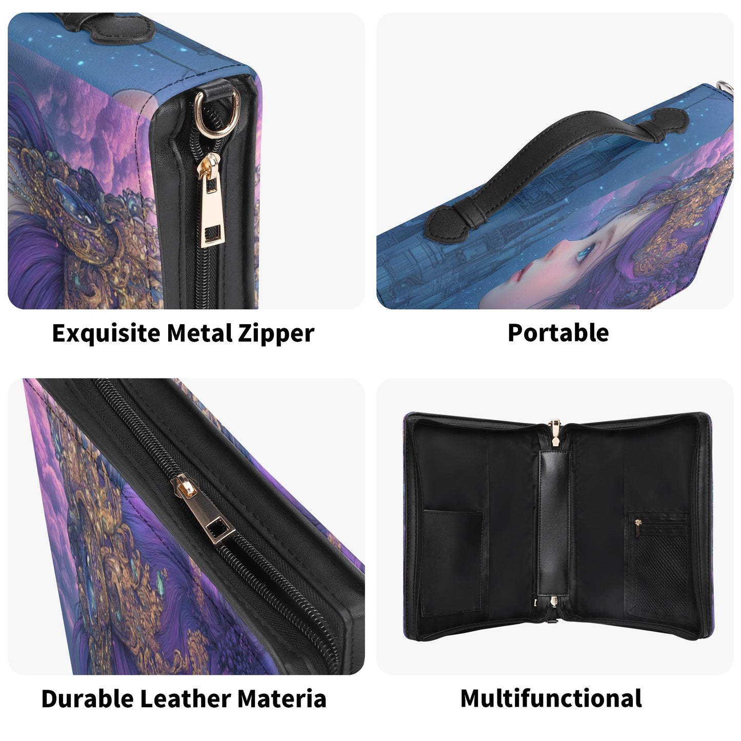 Blue Fairy / Books briefcase with internal pockets