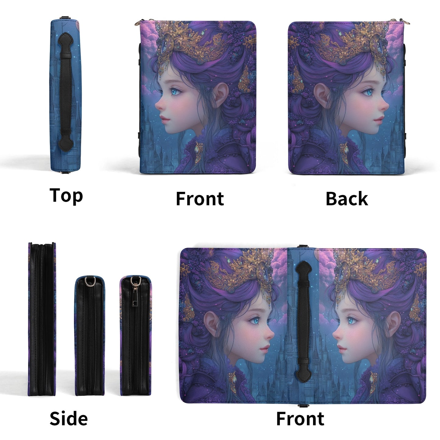 Blue Fairy / Books briefcase with internal pockets
