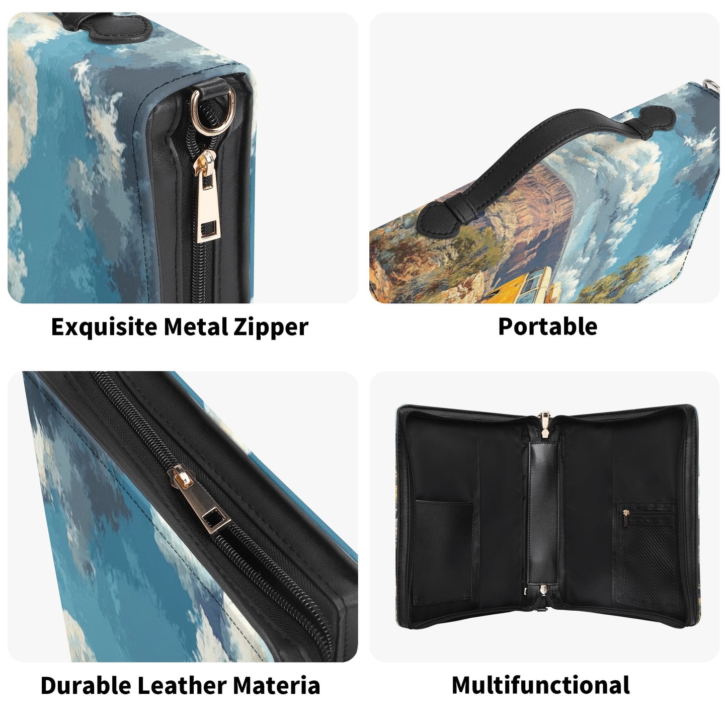 Travel Diary / Books briefcase with internal pockets