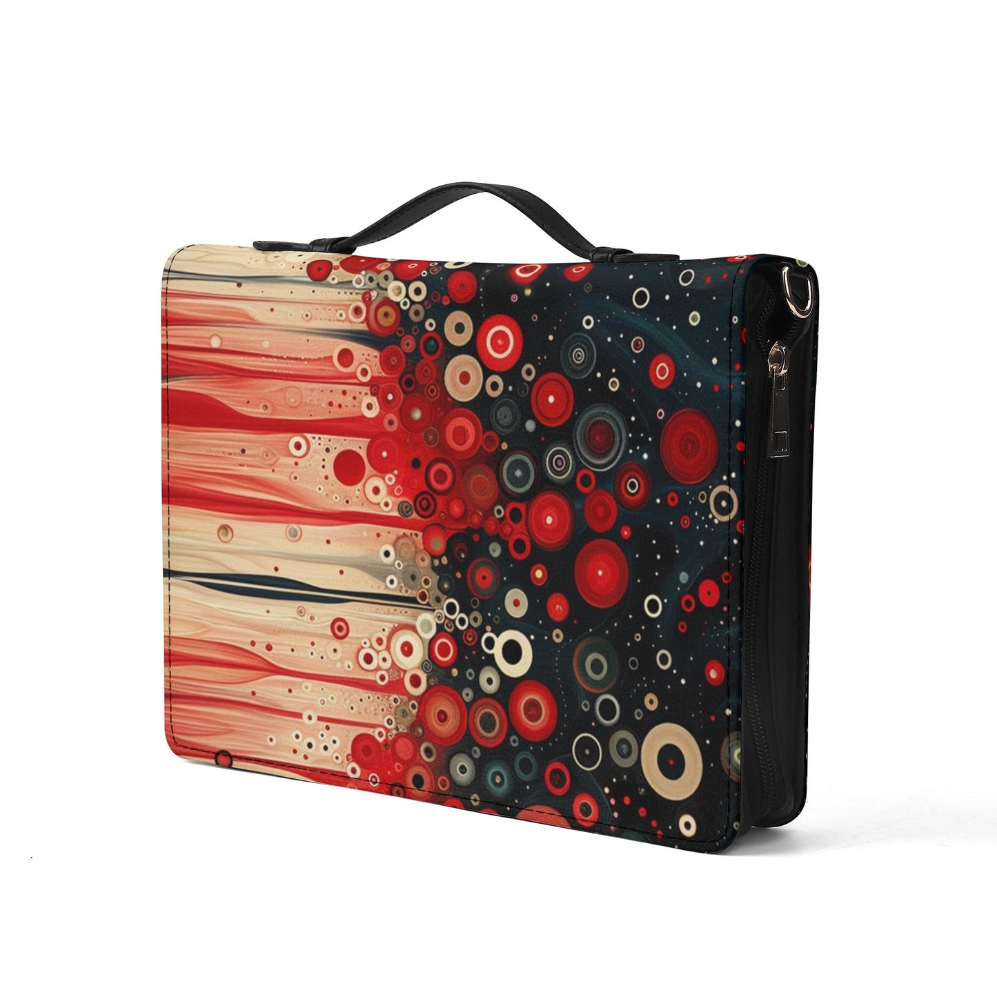 Red Feel / Books briefcase with internal pockets
