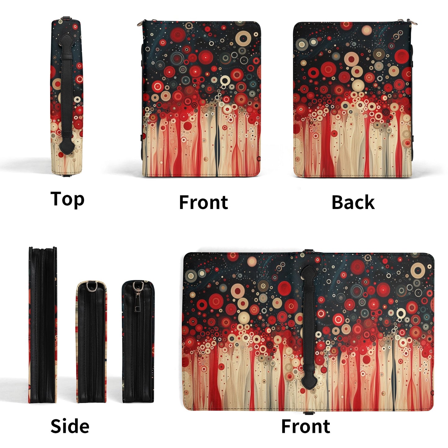 Red Feel / Books briefcase with internal pockets