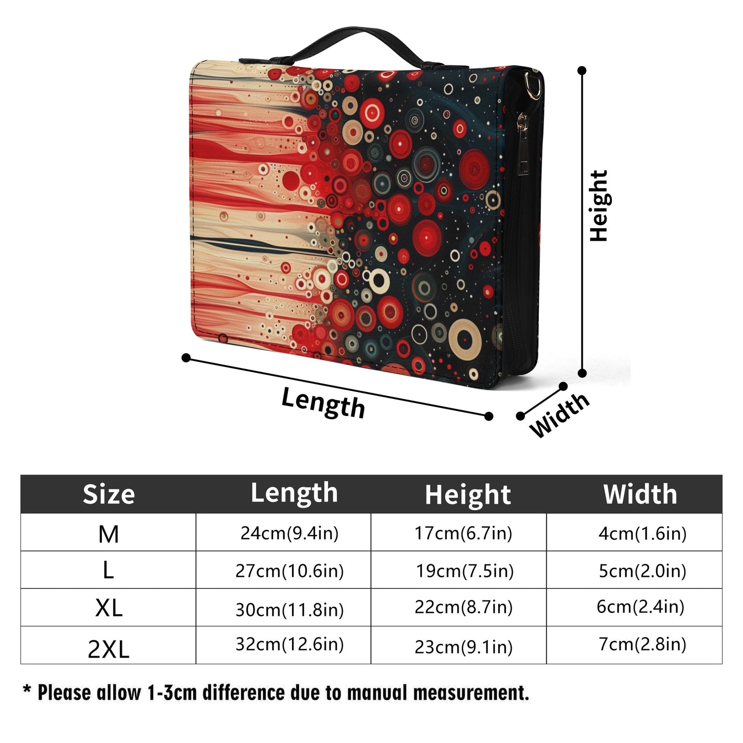 Red Feel / Books briefcase with internal pockets