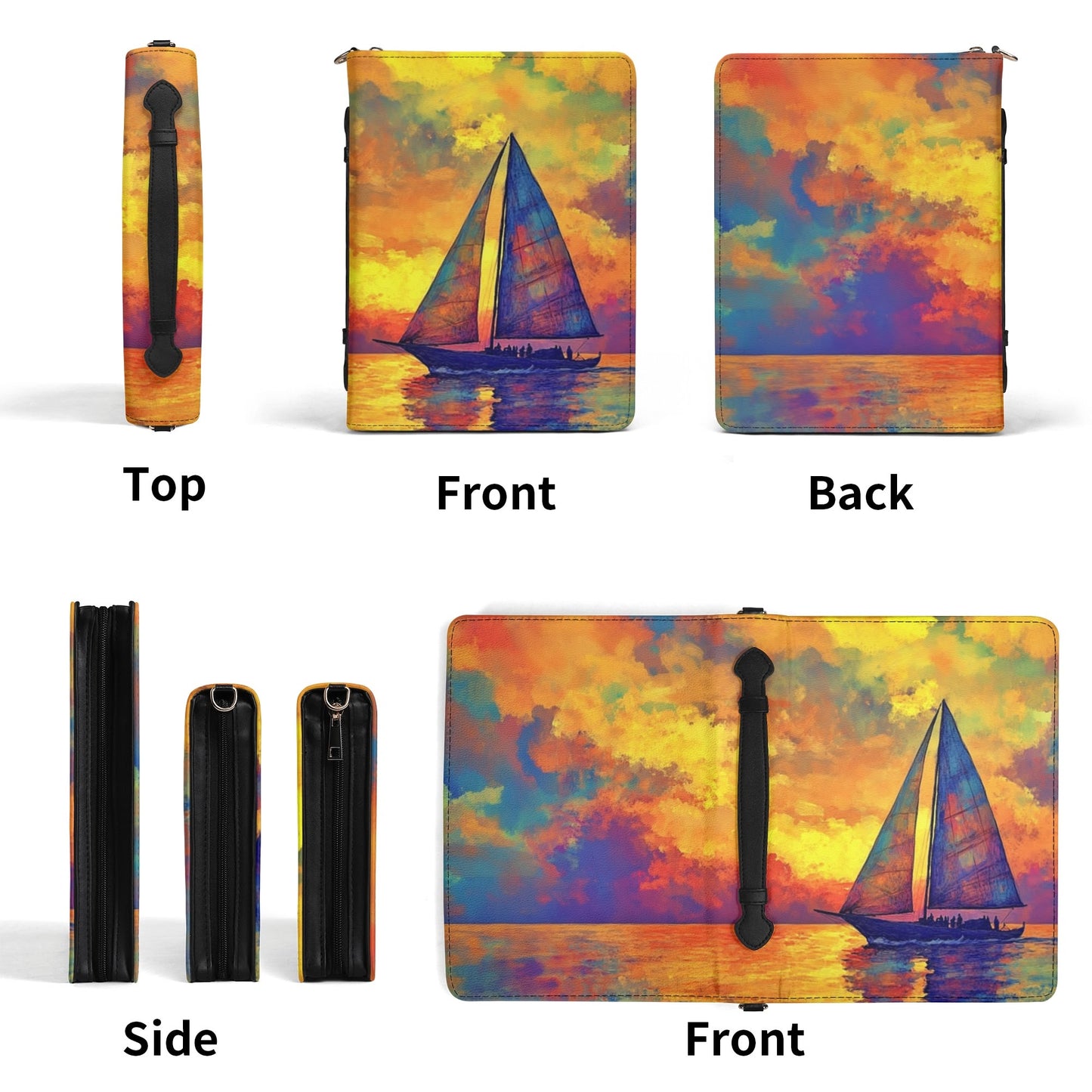 Sailboat Trip / Books briefcase with internal pockets