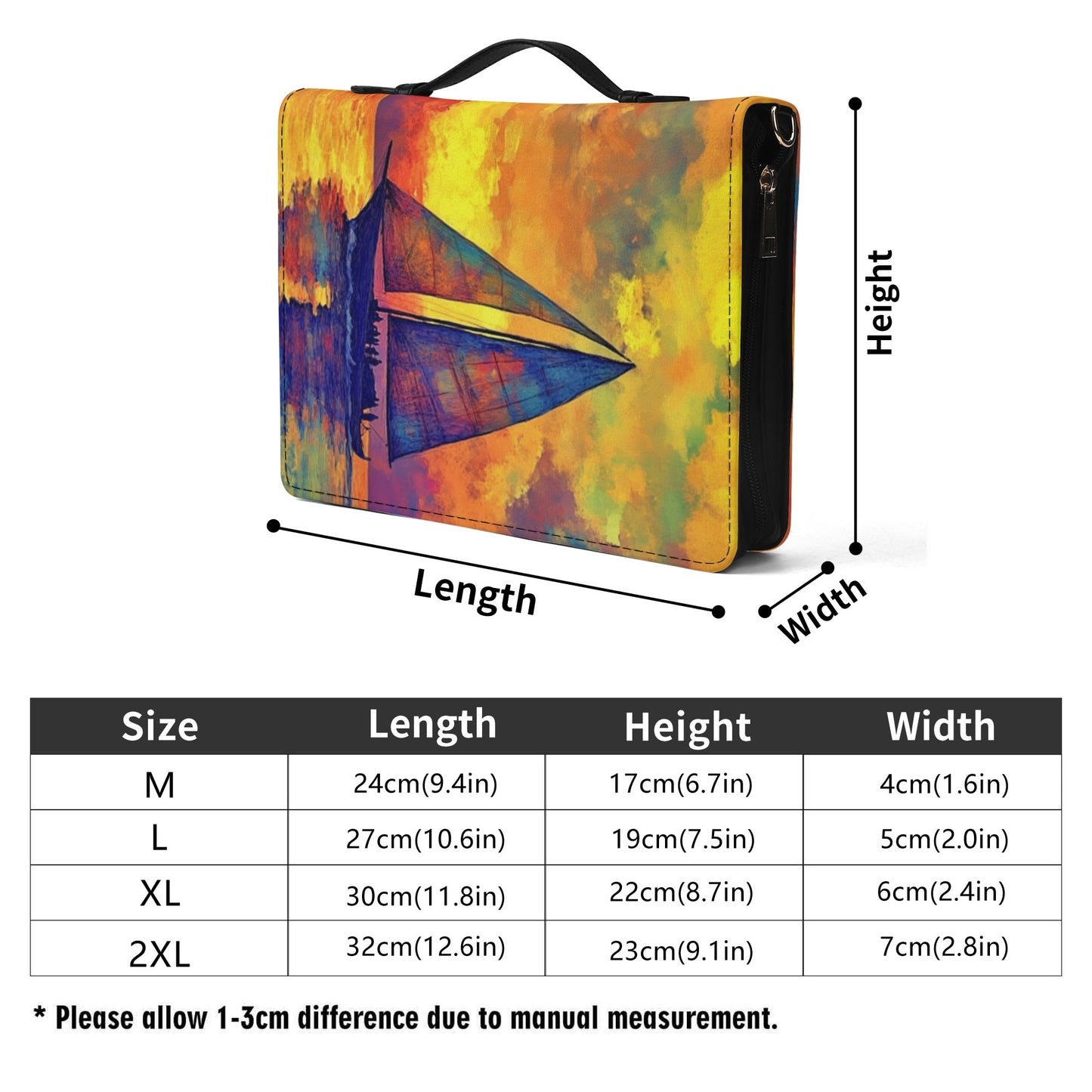 Sailboat Trip / Books briefcase with internal pockets