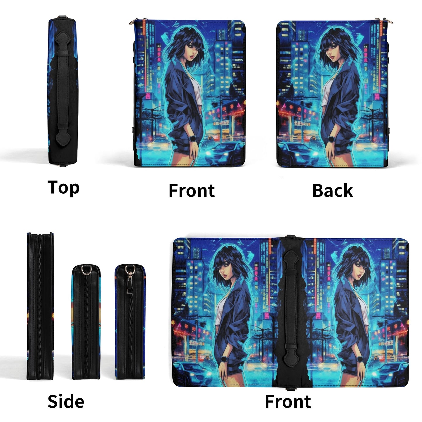 Manga Girl / Books briefcase with internal pockets