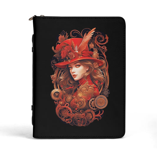 Steampunk Lady / Books briefcase with internal pockets