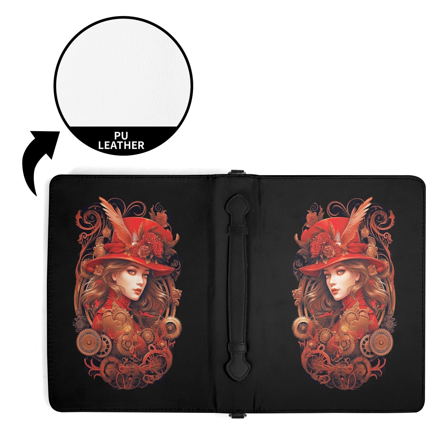 Steampunk Lady / Books briefcase with internal pockets