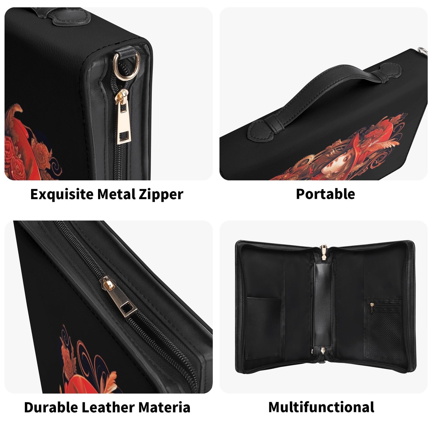 Steampunk Lady / Books briefcase with internal pockets