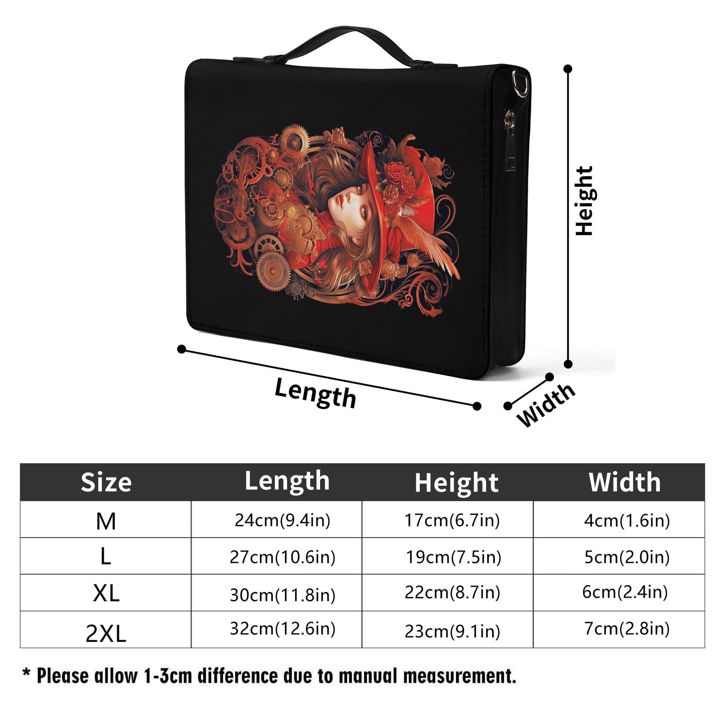 Steampunk Lady / Books briefcase with internal pockets