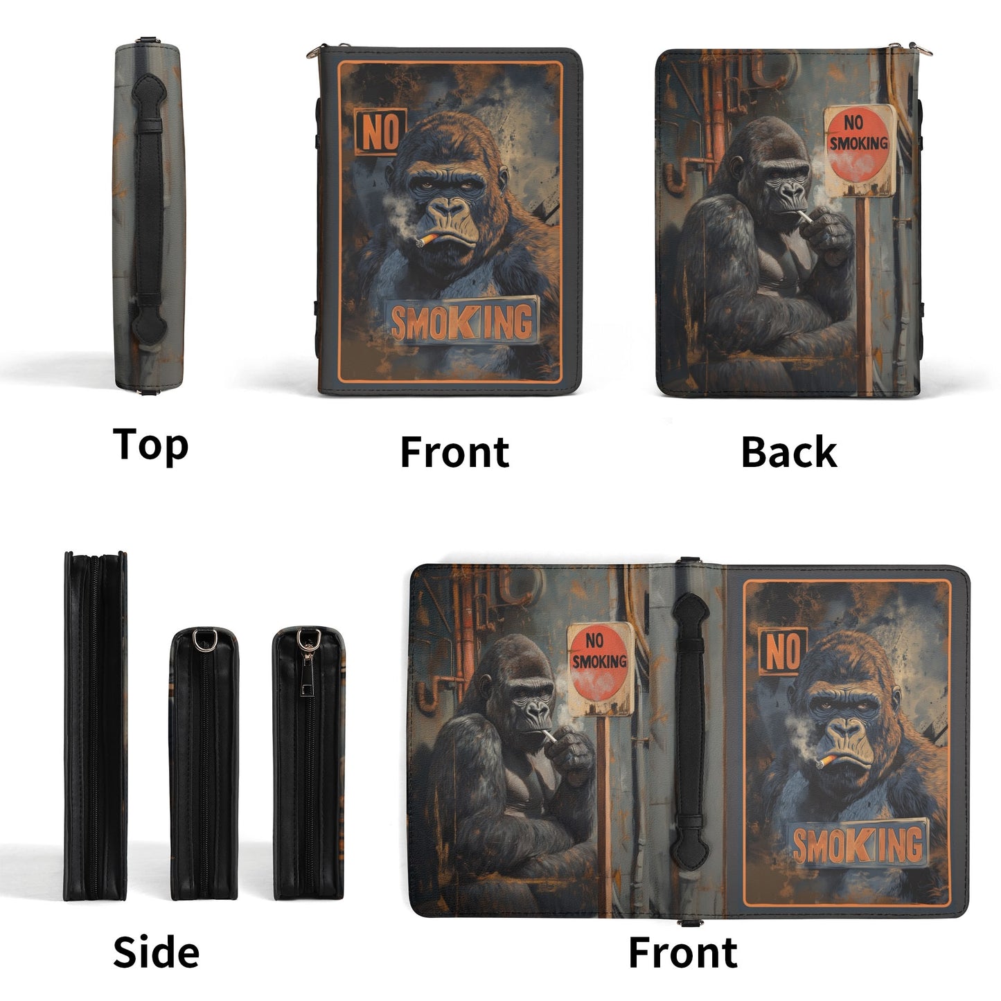 No Smoking / Books briefcase with internal pockets