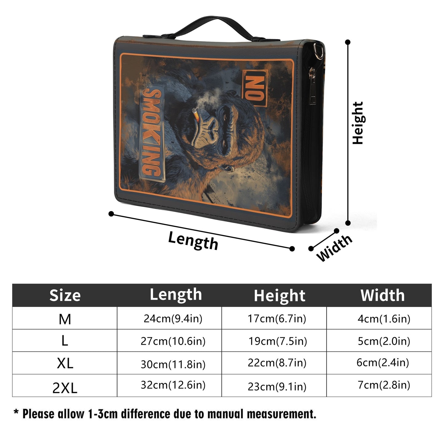 No Smoking / Books briefcase with internal pockets