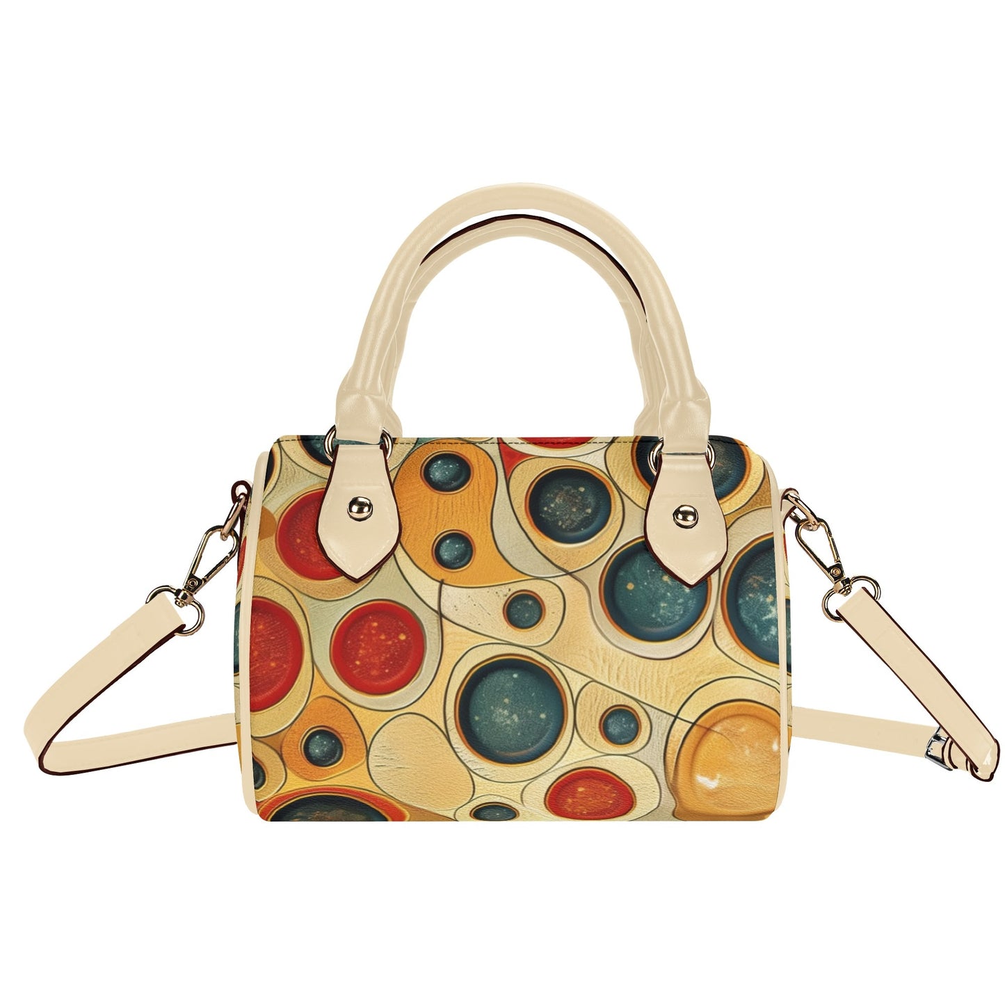 Marbles / Mini Boston Bag (Beige)