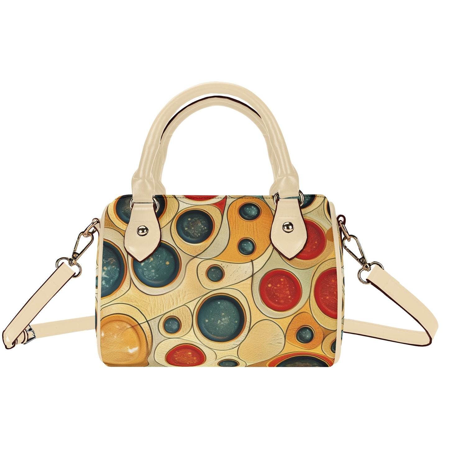 Marbles / Mini Boston Bag (Beige)