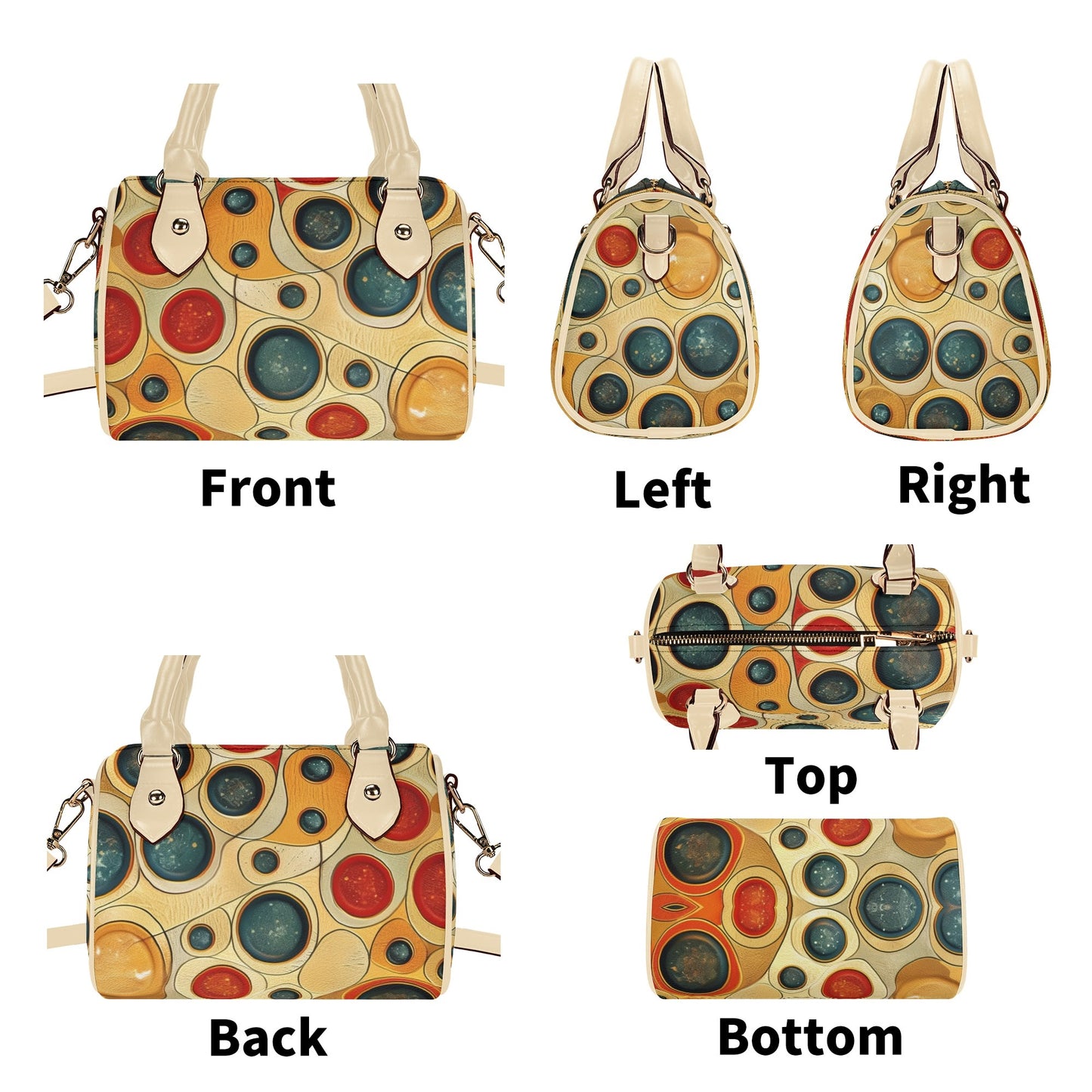 Marbles / Mini Boston Bag (Beige)