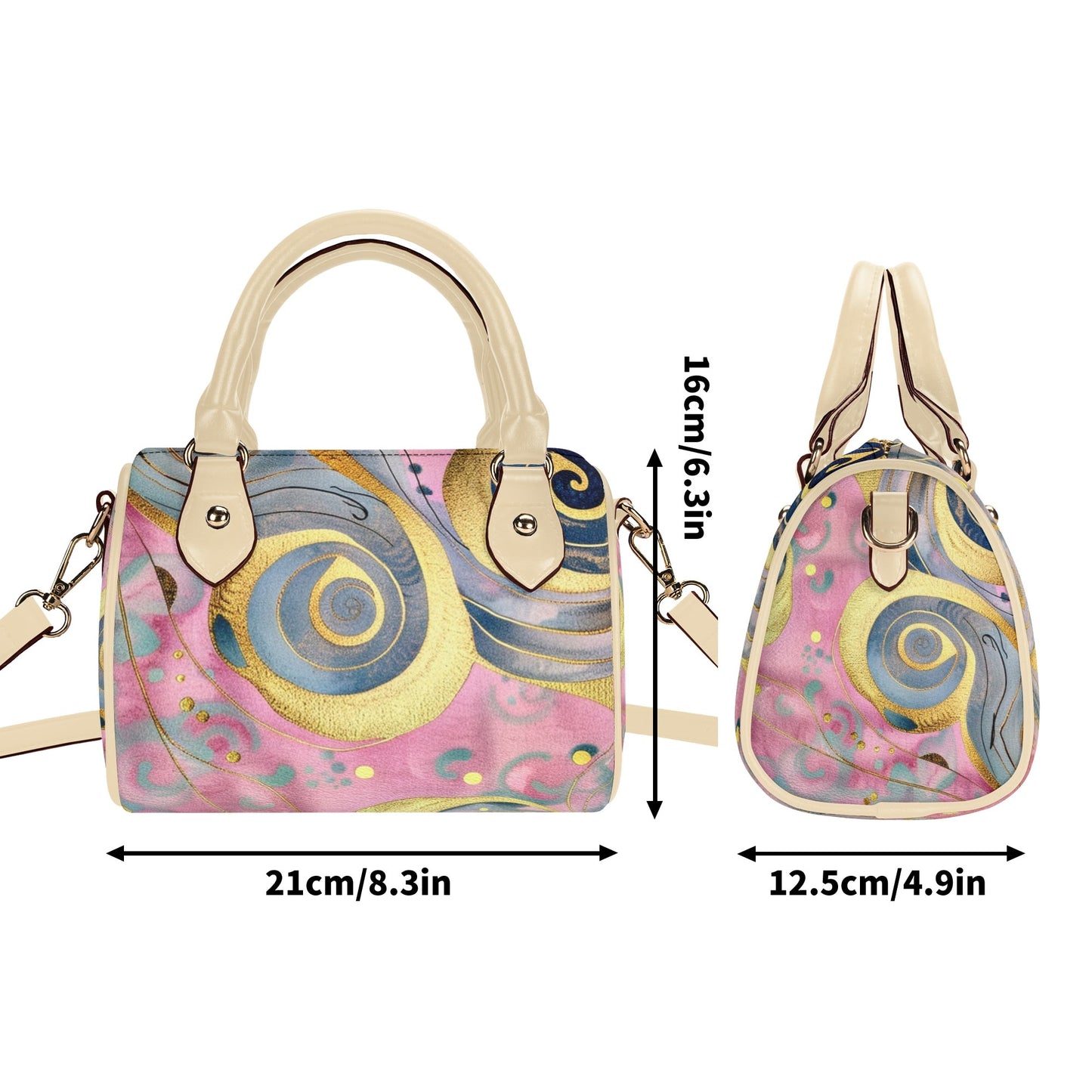 Pinky / Mini Boston Bag (Beige)
