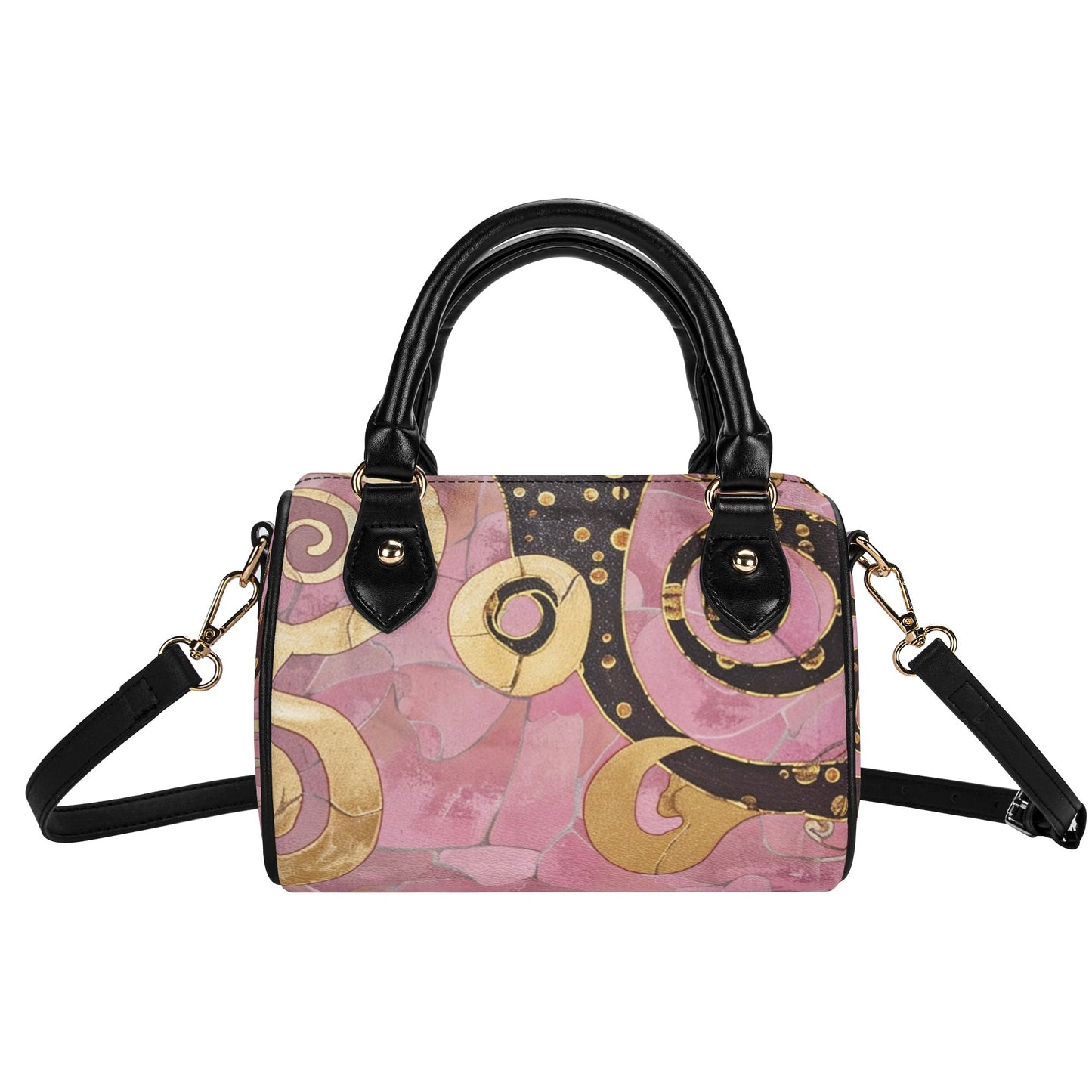 Gold Rose / Mini Boston Bag (Beige/Black)