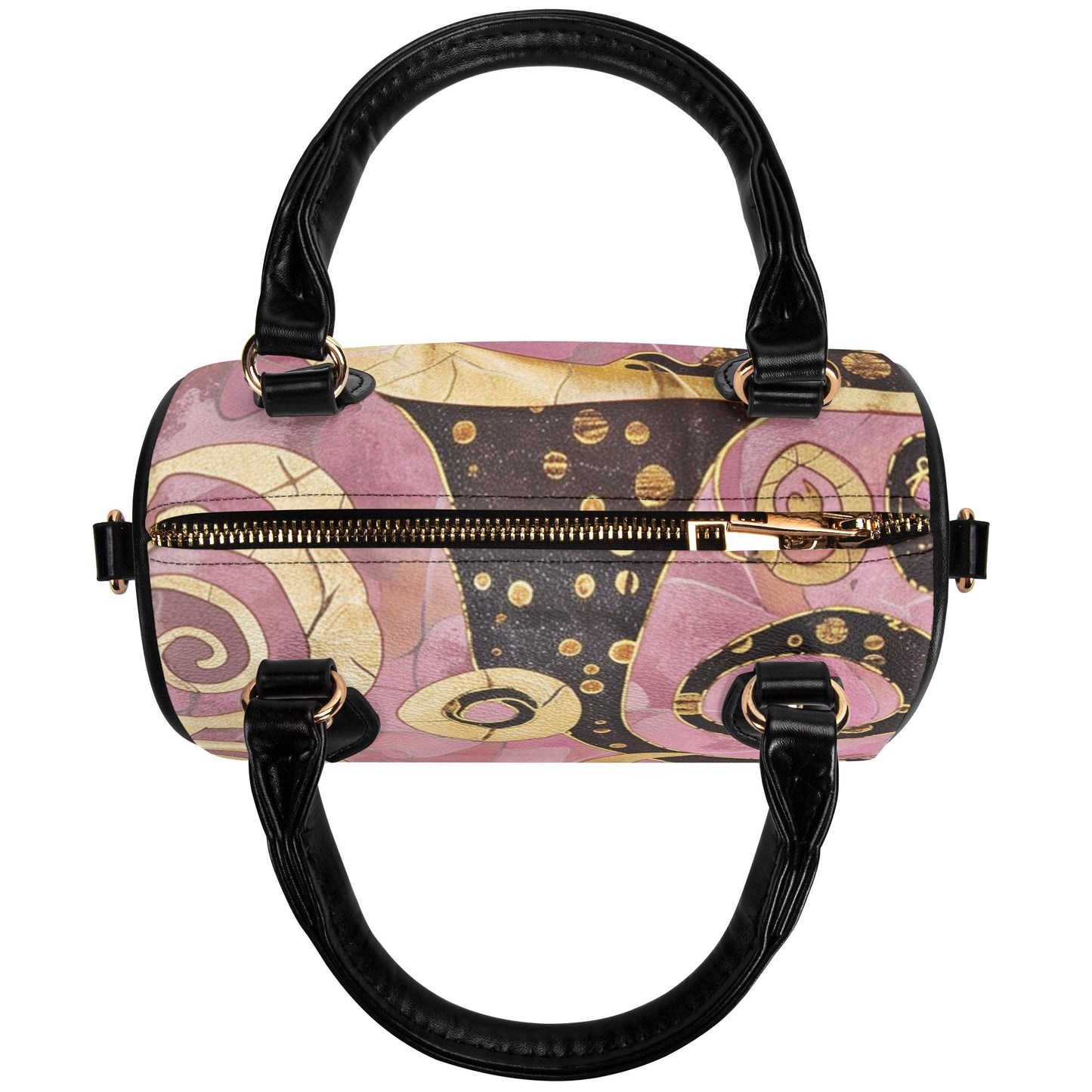Gold Rose / Mini Boston Bag (Beige/Black)