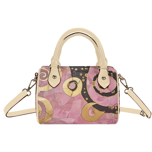 Gold Rose / Mini Boston Bag (Beige/Black)