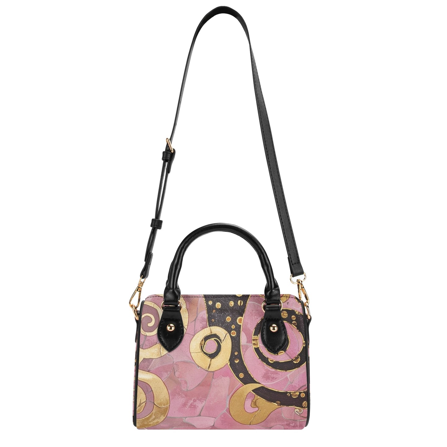 Gold Rose / Mini Boston Bag (Beige/Black)