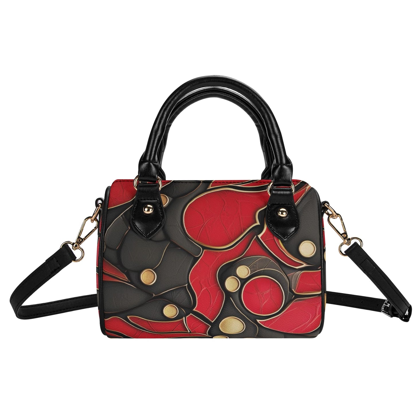 Red / Mini Boston Bag (Black)