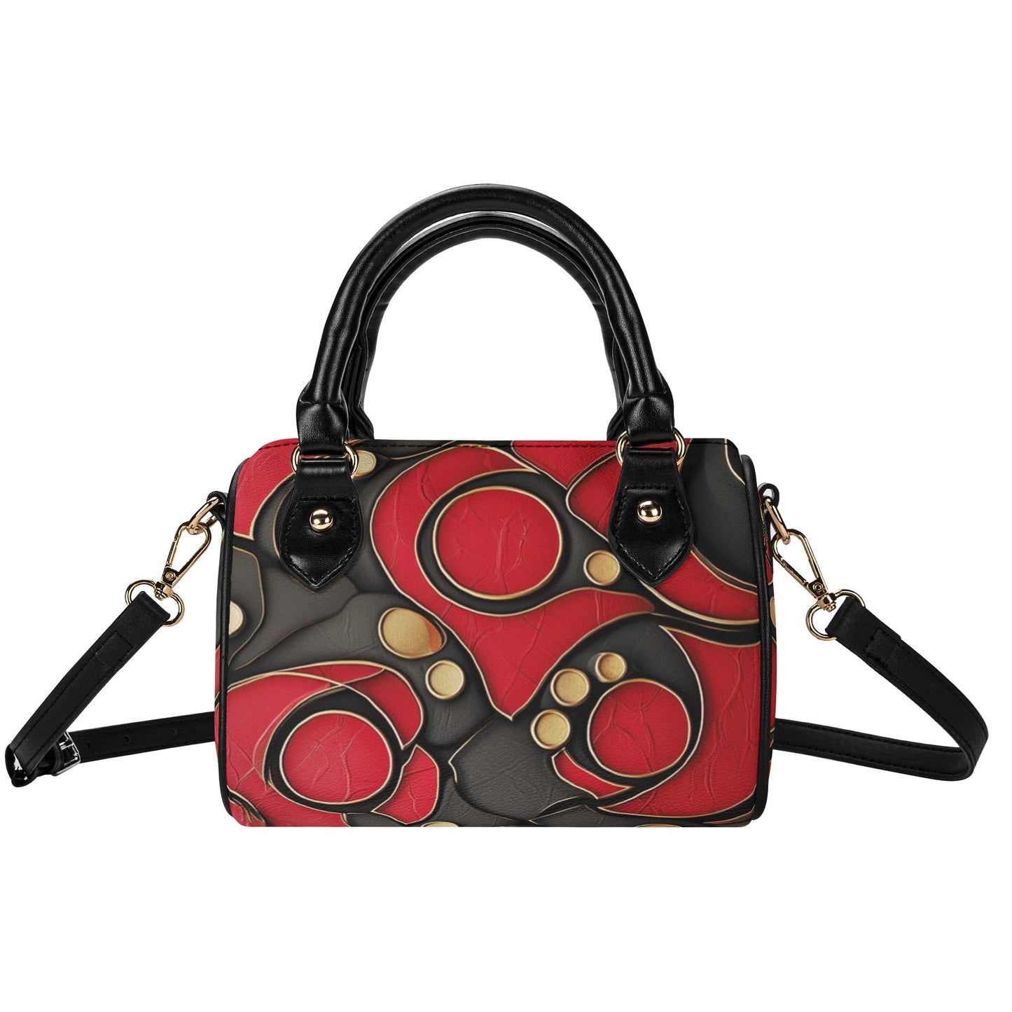 Red / Mini Boston Bag (Black)