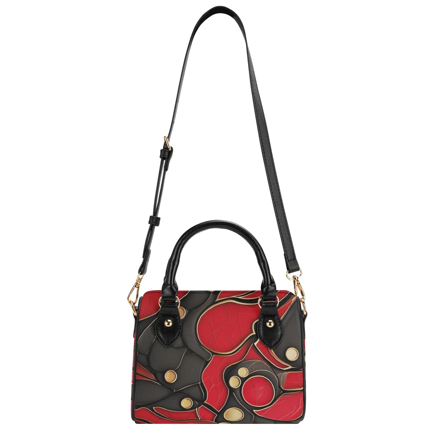 Red / Mini Boston Bag (Black)