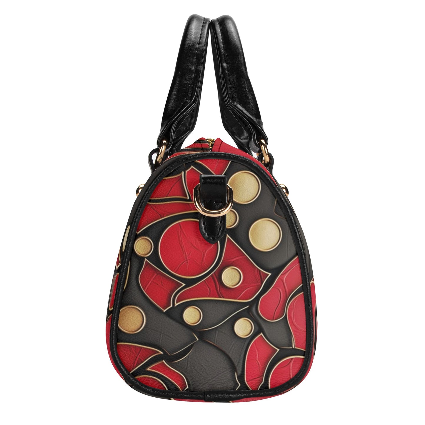 Red / Mini Boston Bag (Black)