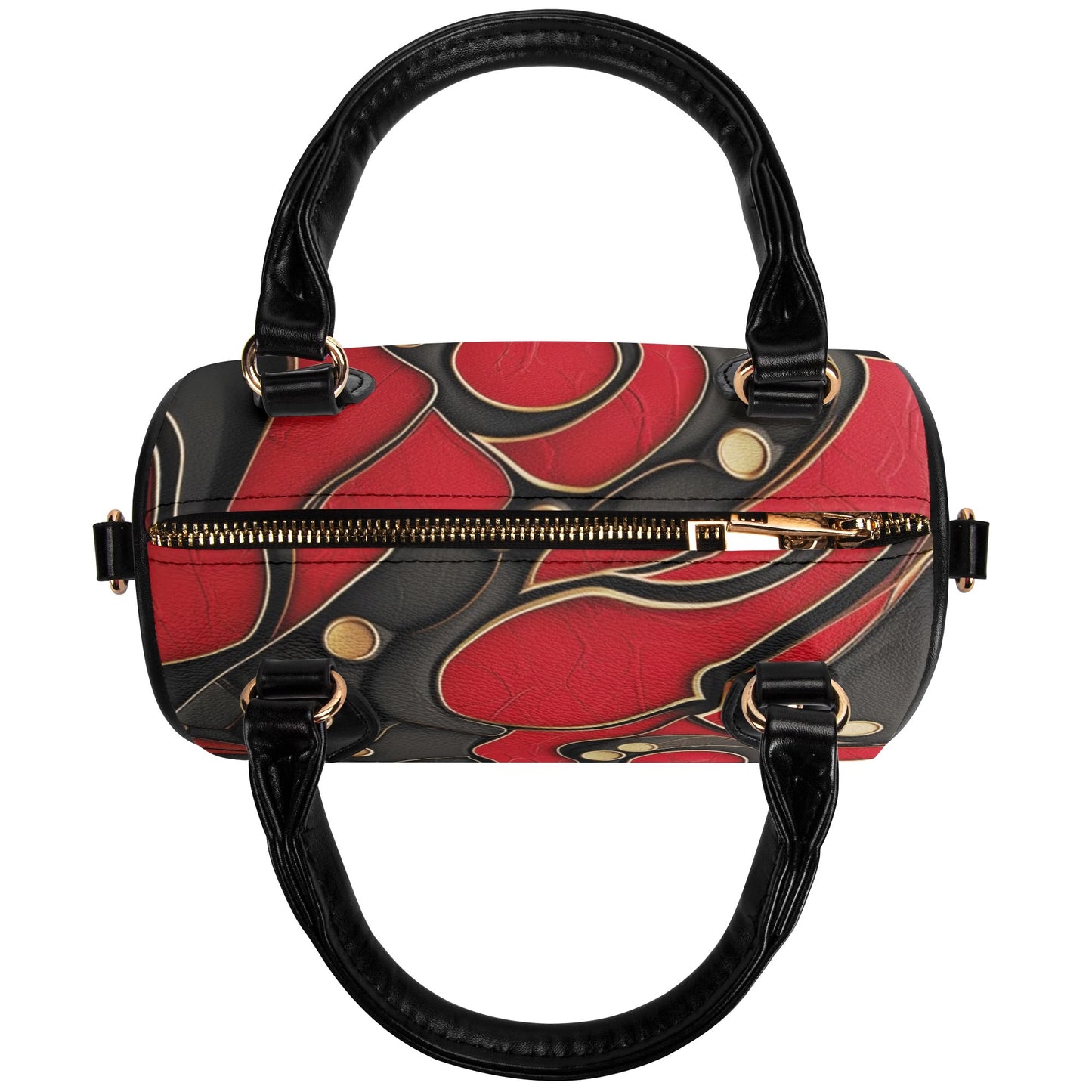 Red / Mini Boston Bag (Black)