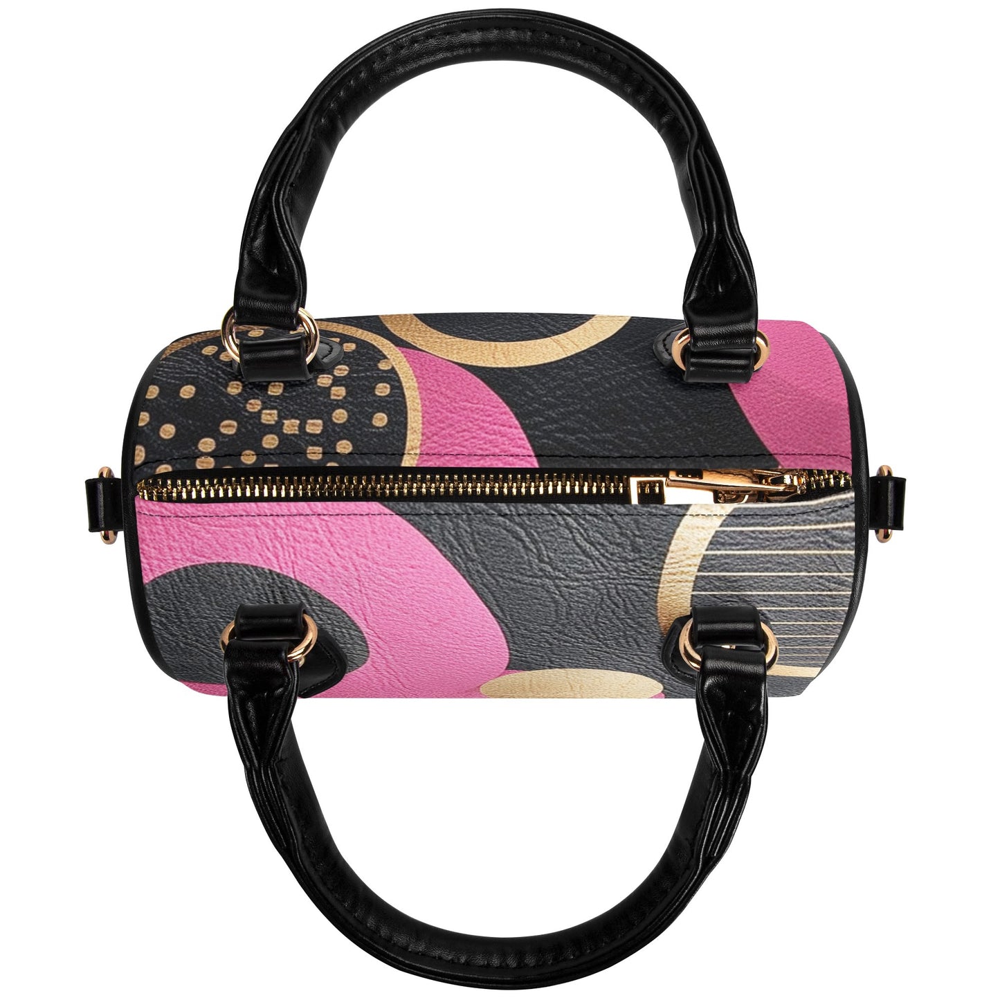 Rose / Mini Boston Bag (Beige/Black)
