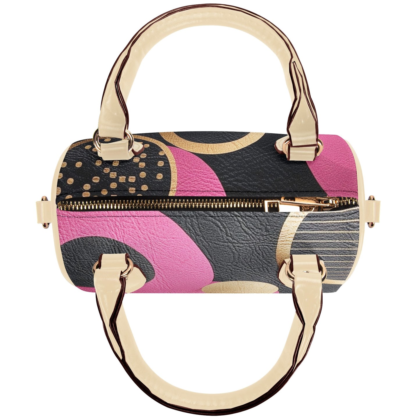 Rose / Mini Boston Bag (Beige/Black)