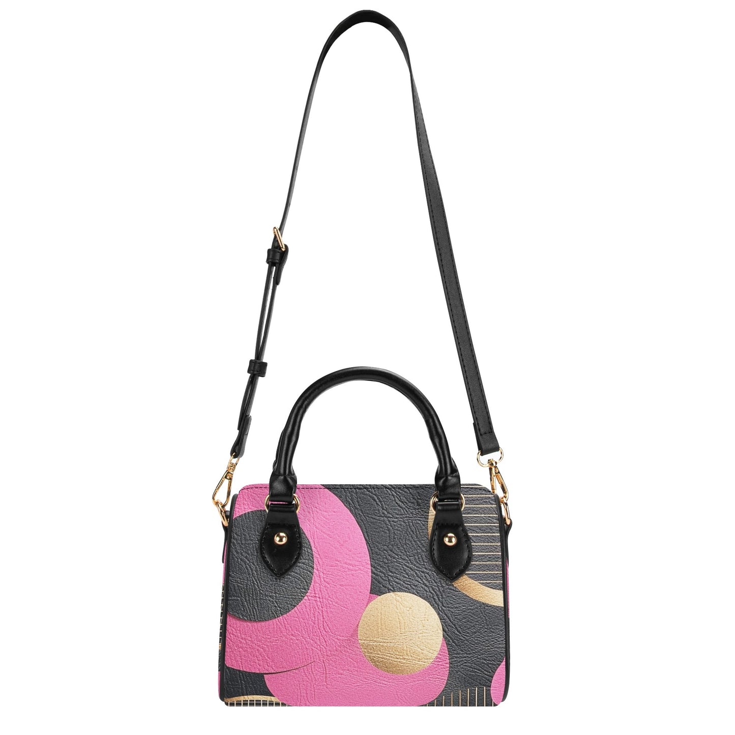 Rose / Mini Boston Bag (Beige/Black)