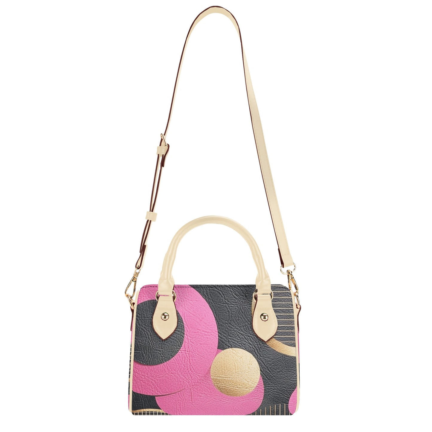 Rose / Mini Boston Bag (Beige/Black)
