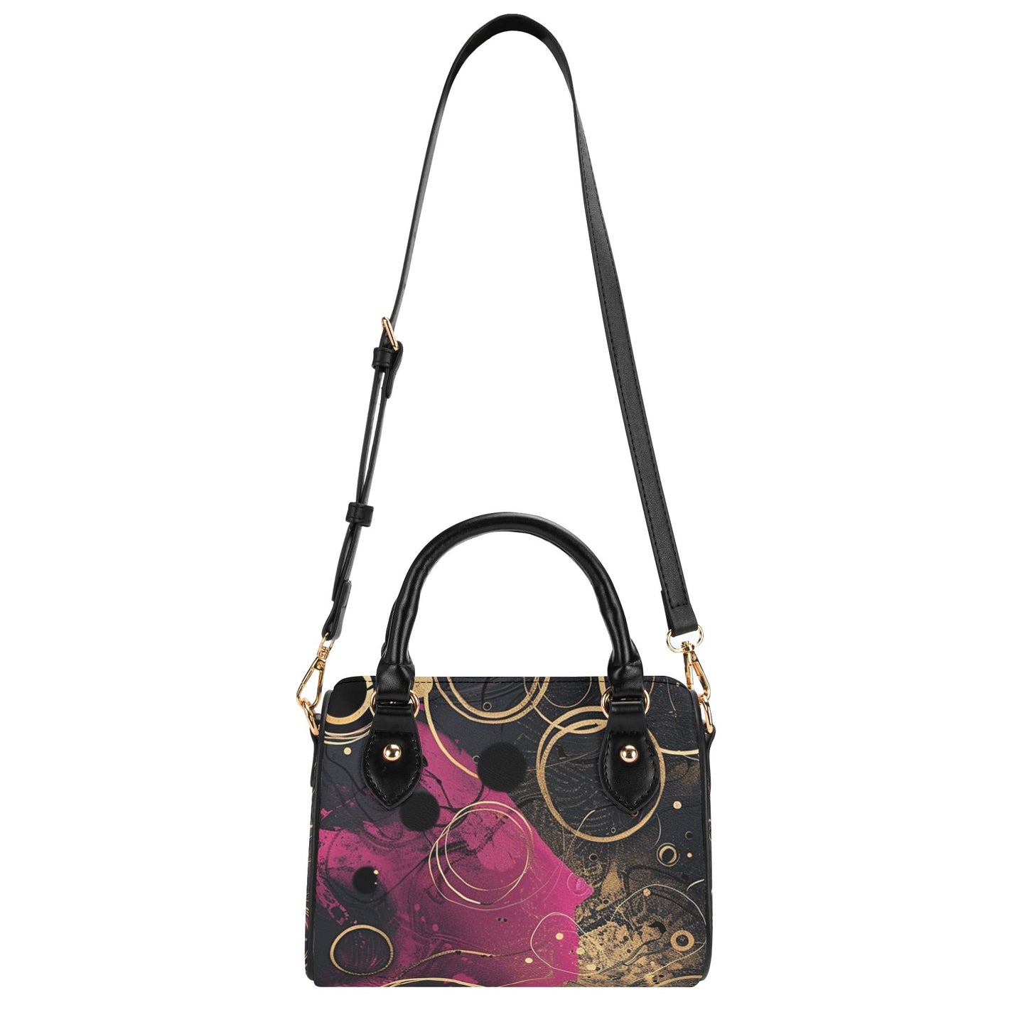 Fuchsia / Mini Boston Bag (Beige/Black)