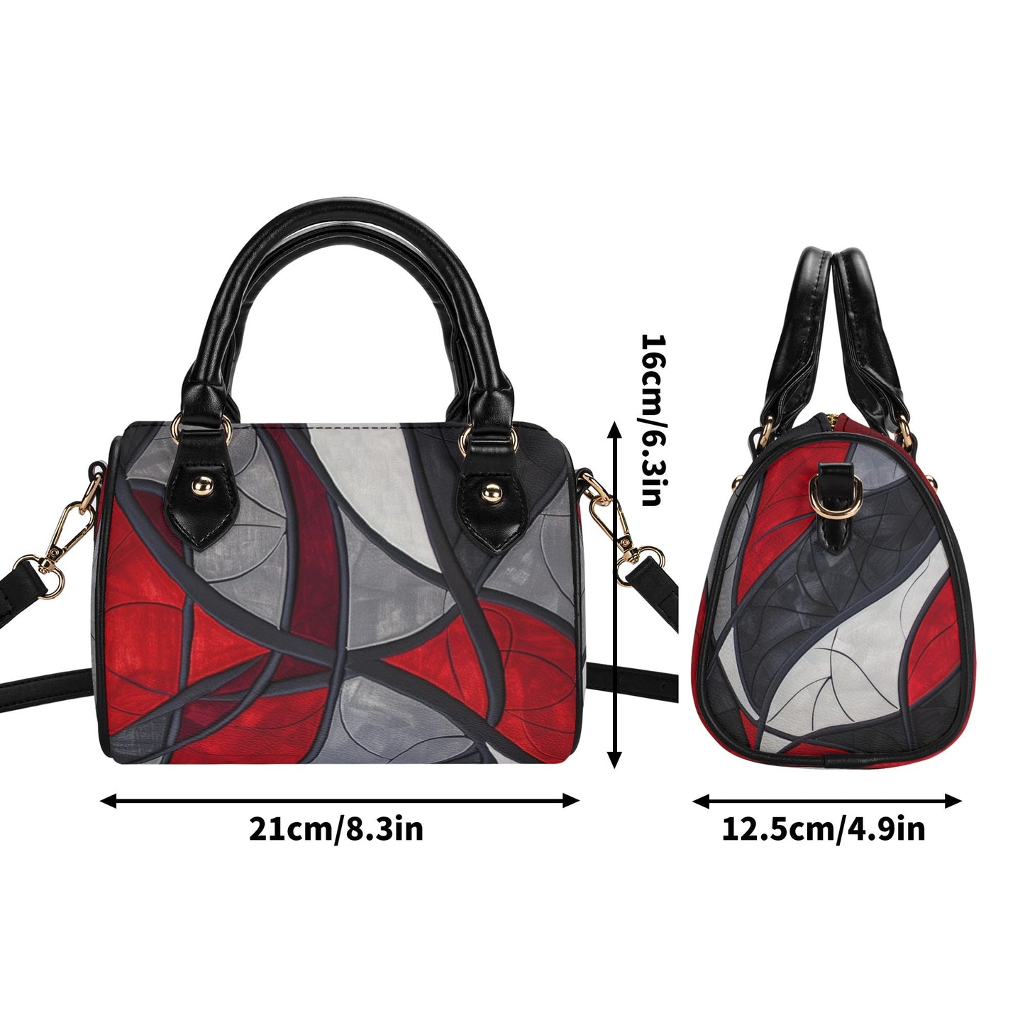 Grey / Mini Boston Bag (Black)