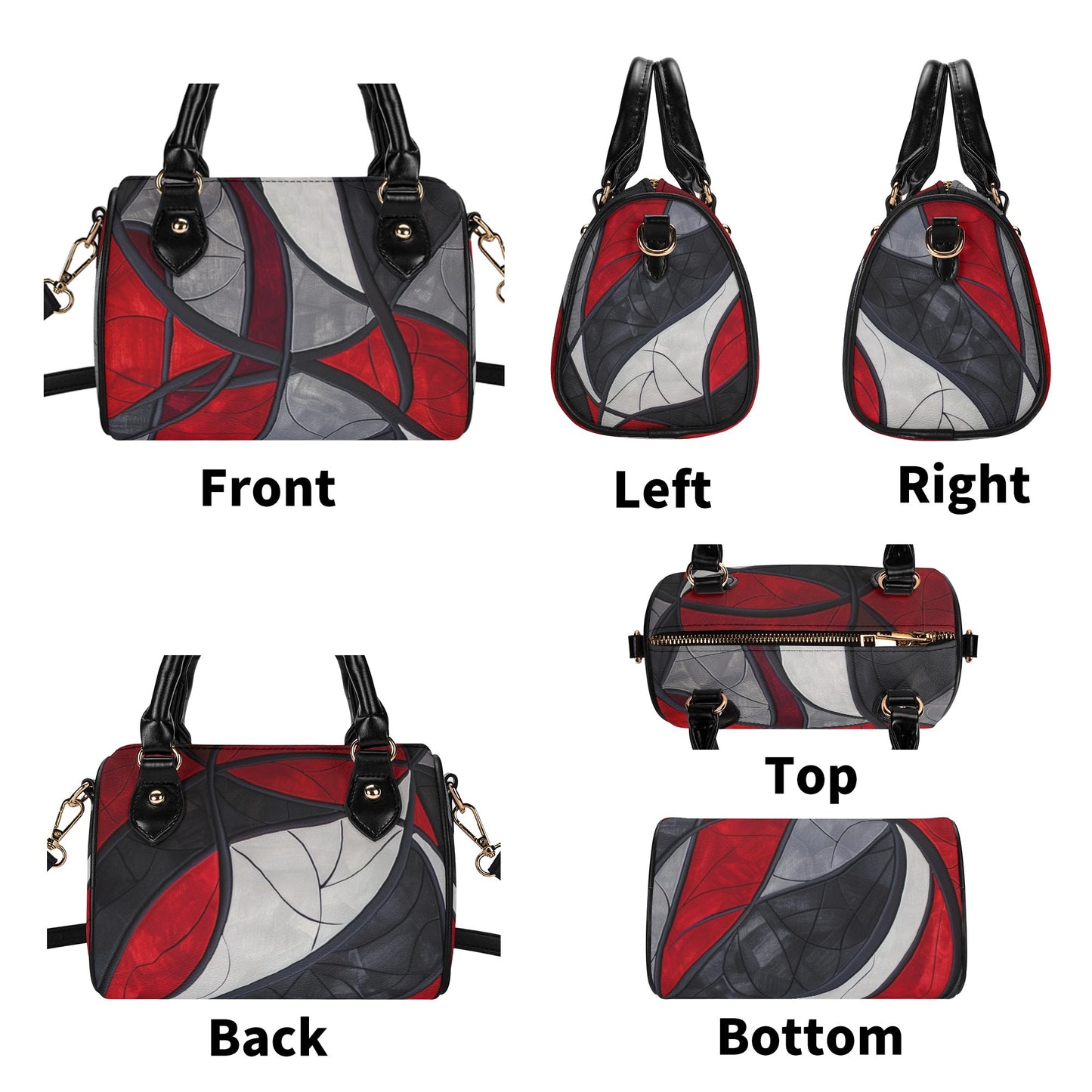 Grey / Mini Boston Bag (Black)