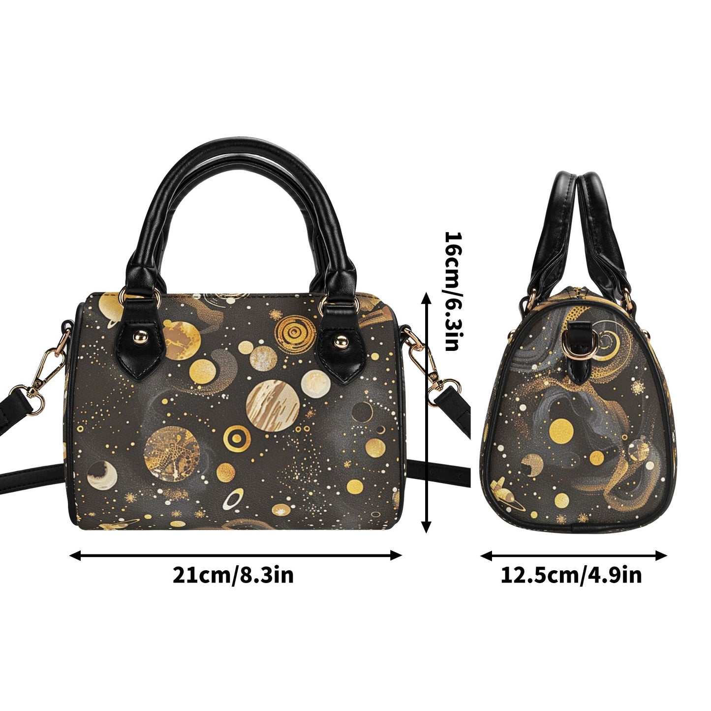 Deep Space / Mini Boston Bag (Beige /Black)