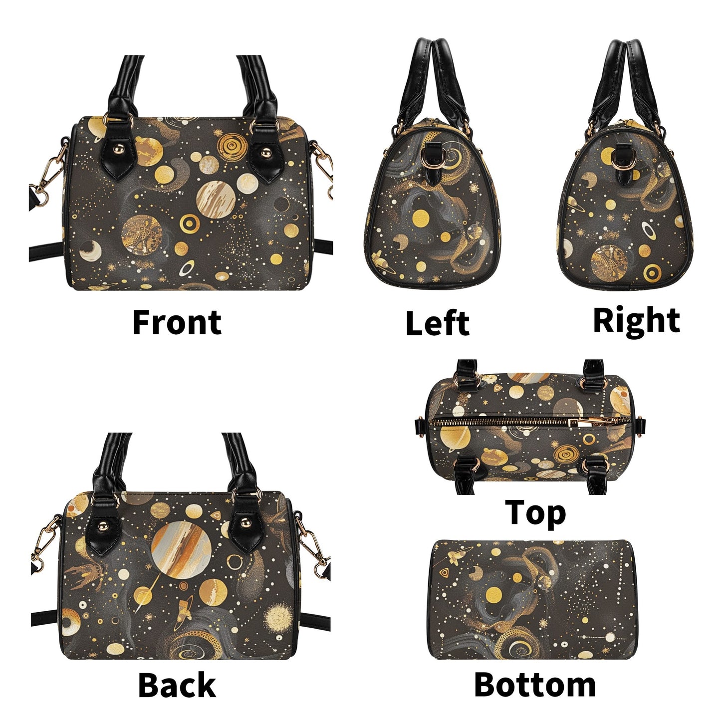 Deep Space / Mini Boston Bag (Beige /Black)