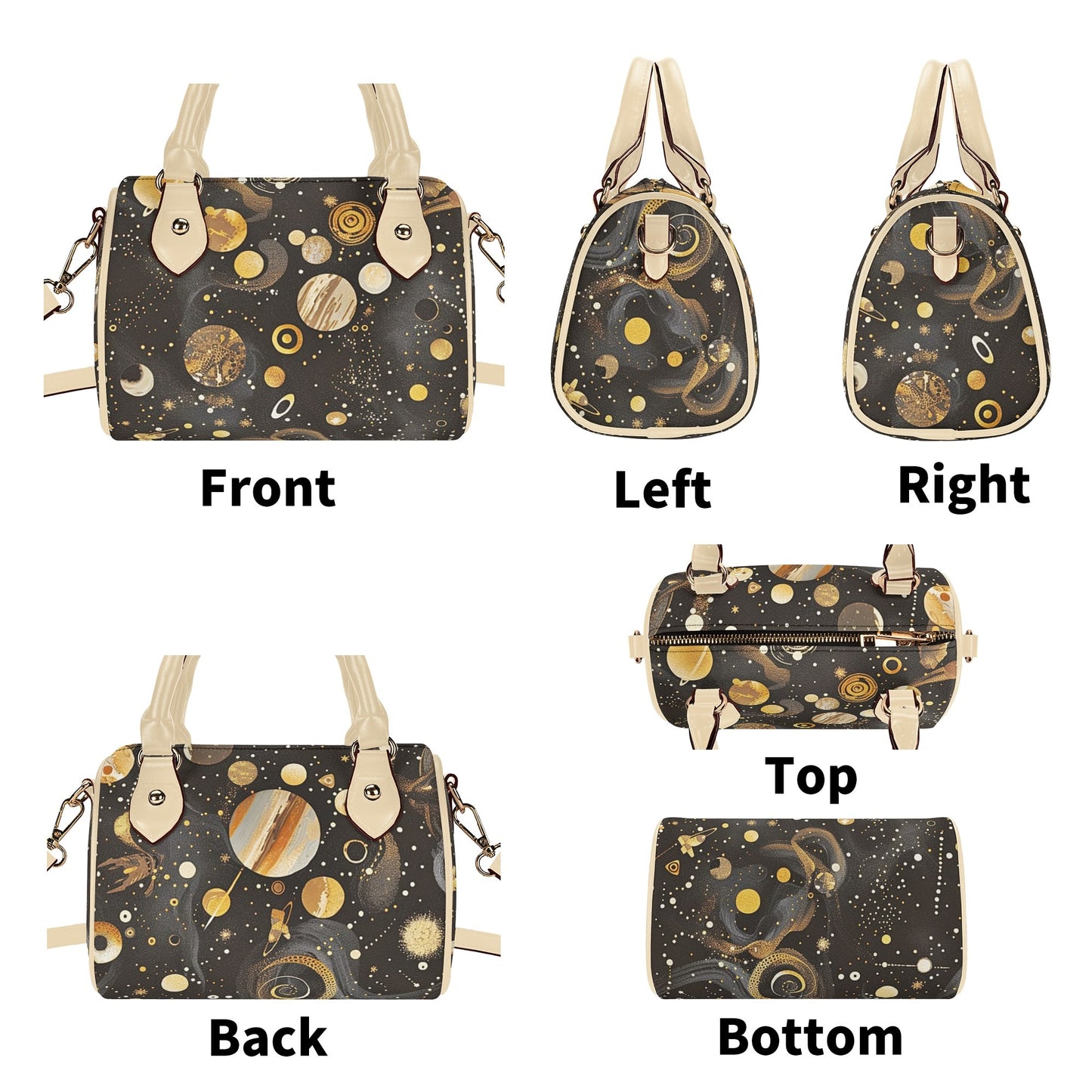 Deep Space / Mini Boston Bag (Beige /Black)