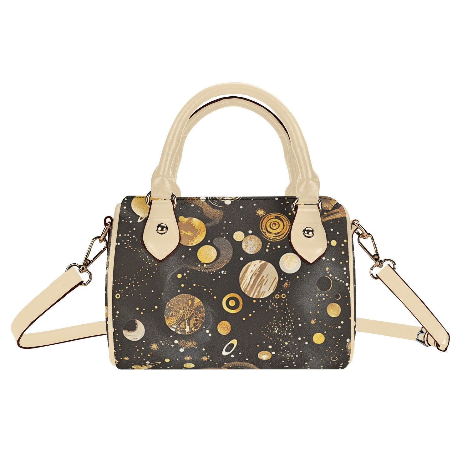 Deep Space / Mini Boston Bag (Beige /Black)