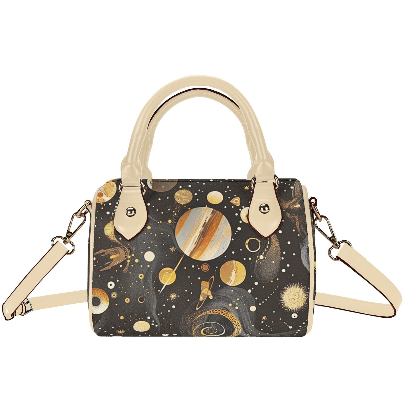 Deep Space / Mini Boston Bag (Beige /Black)