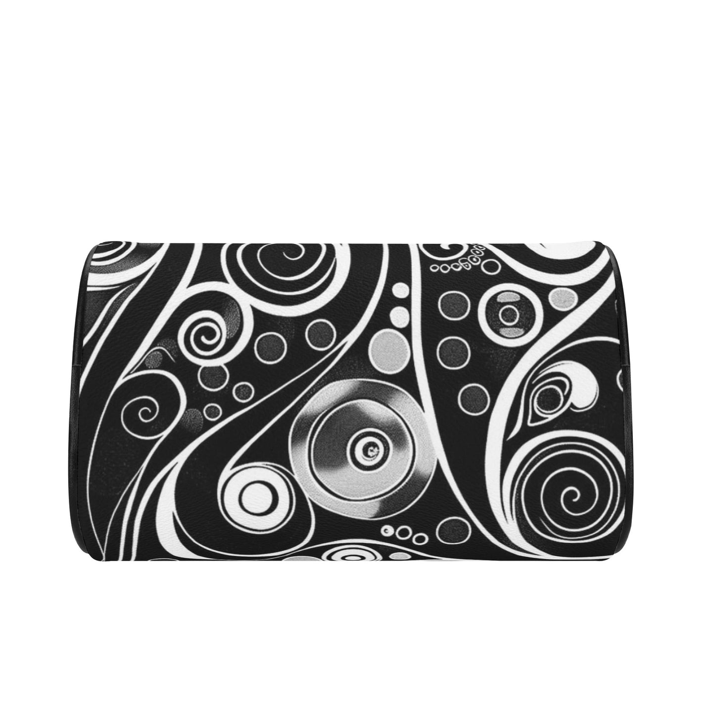 White Lines / Mini Boston Bag (Black)