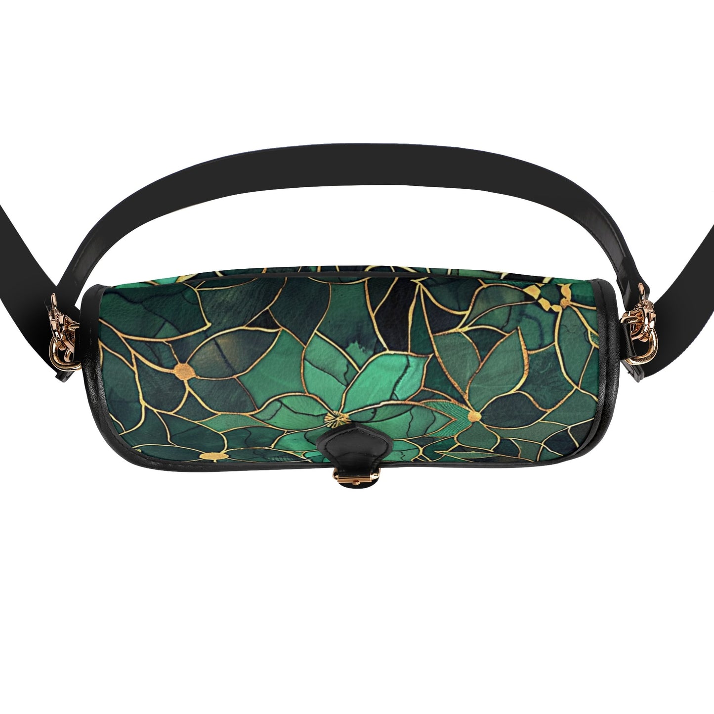 Green Flowers / Underarm Bag