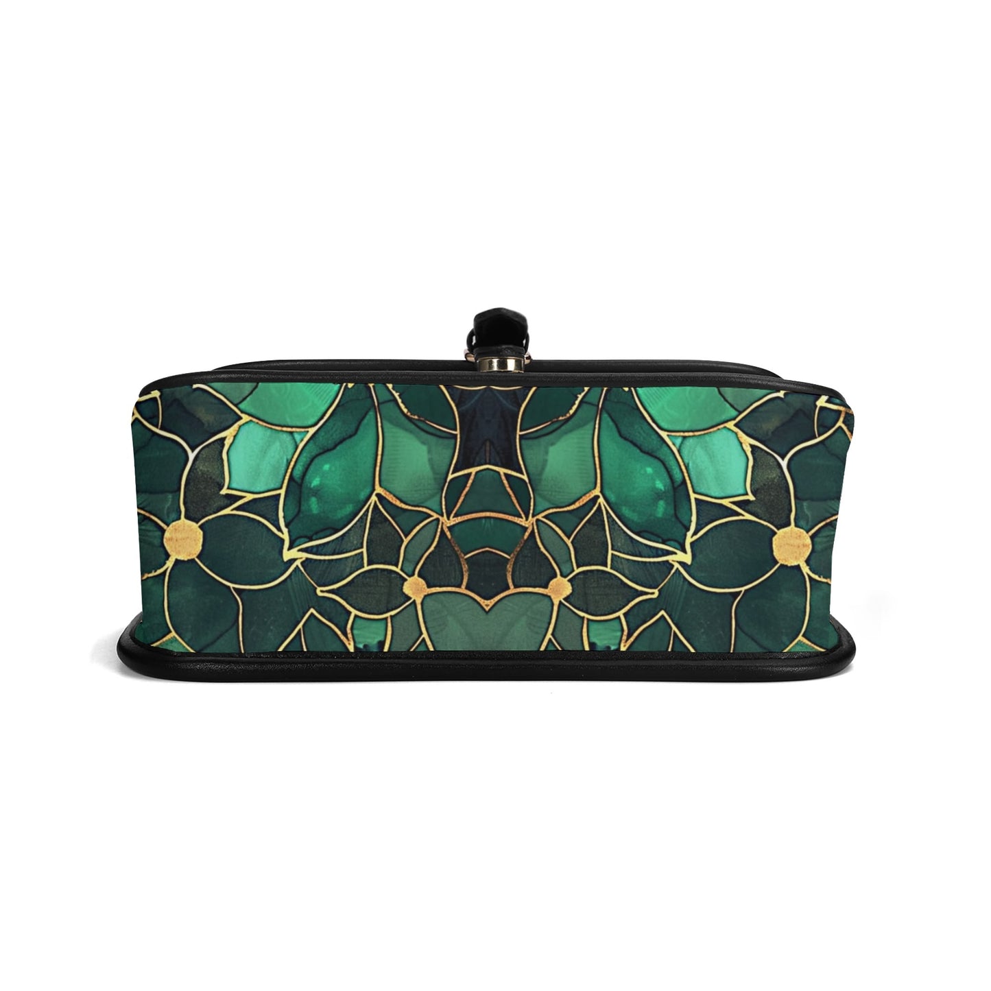Green Flowers / Underarm Bag