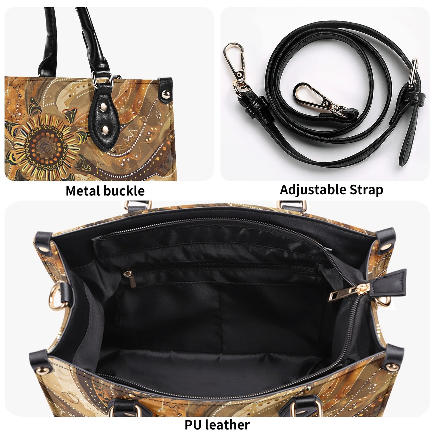 Sunflower / Luxury Handbag ( 3 size )