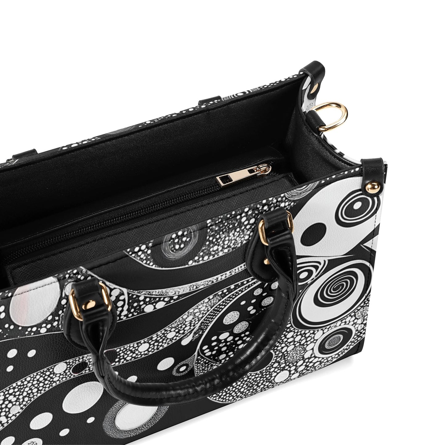 White Circles / Luxury Handbag ( 3 size )