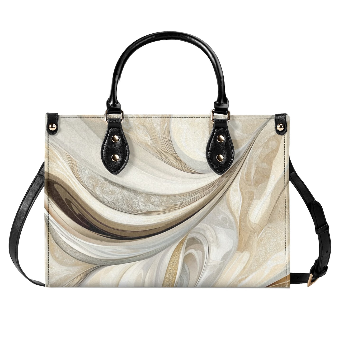 Precious / Luxury Handbag ( Beige/Black ) ( 3 size )