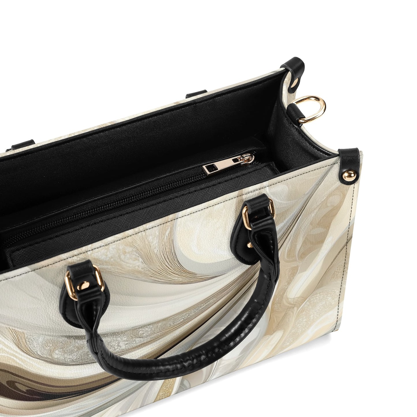 Precious / Luxury Handbag ( Beige/Black ) ( 3 size )
